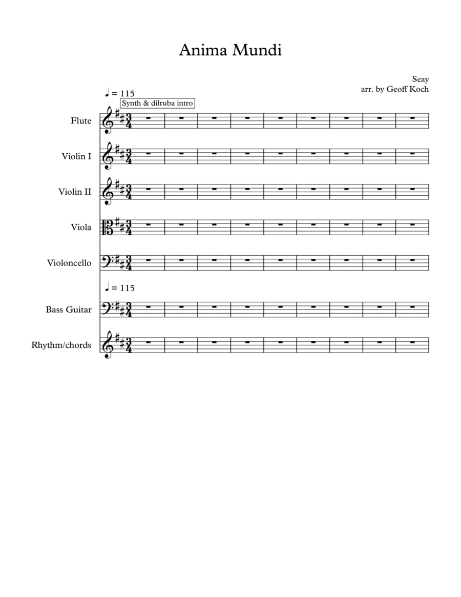 ANIMA MUNDI ANIMA MUNDI String Orchestra scores gallery preview page 1