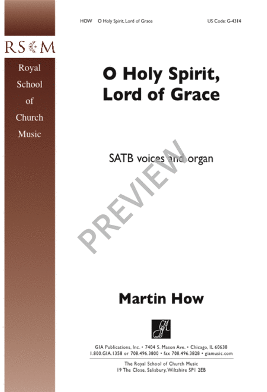 O Holy Spirit, Lord of Grace 4-Part scores gallery preview page 2