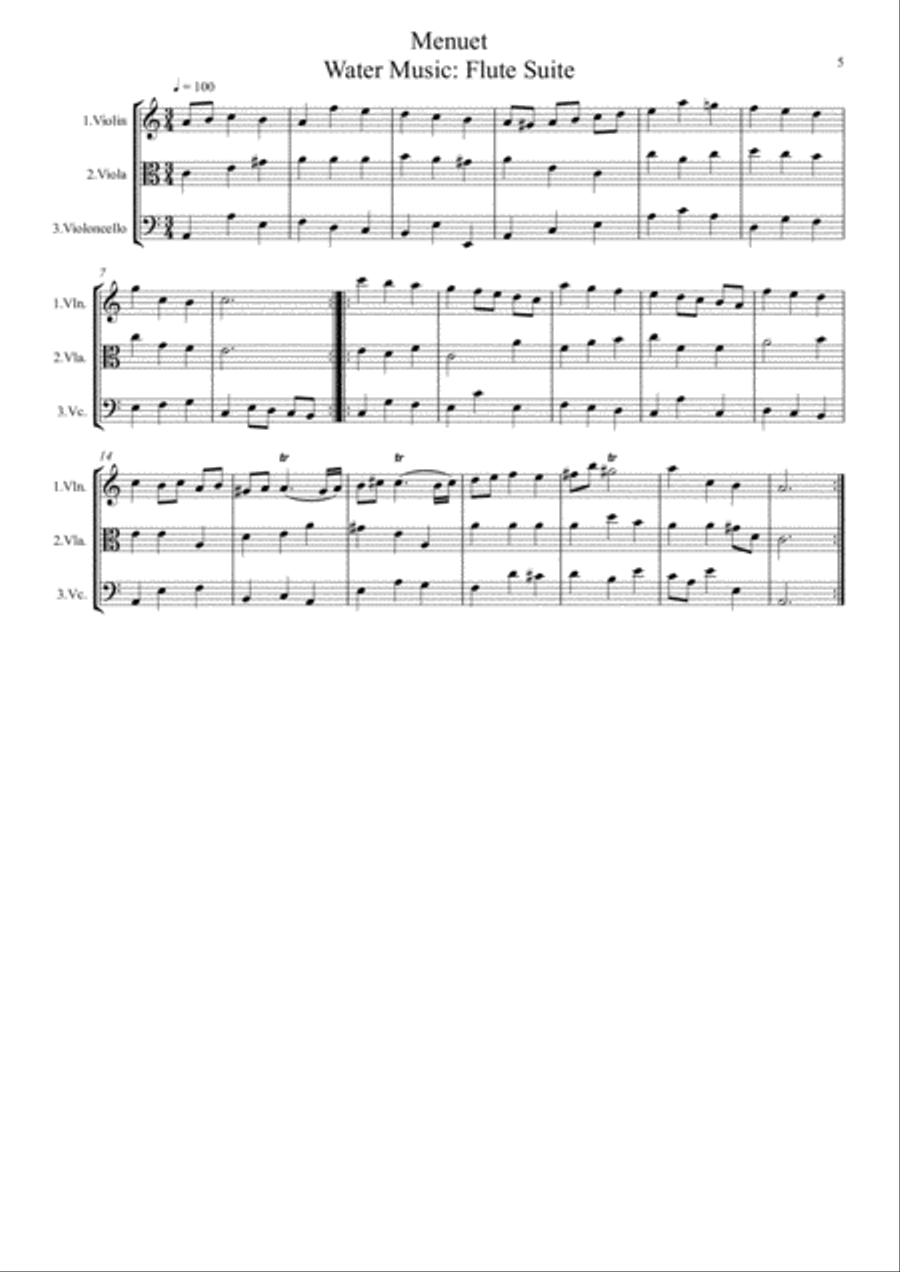 Handel: 5 Movements from 