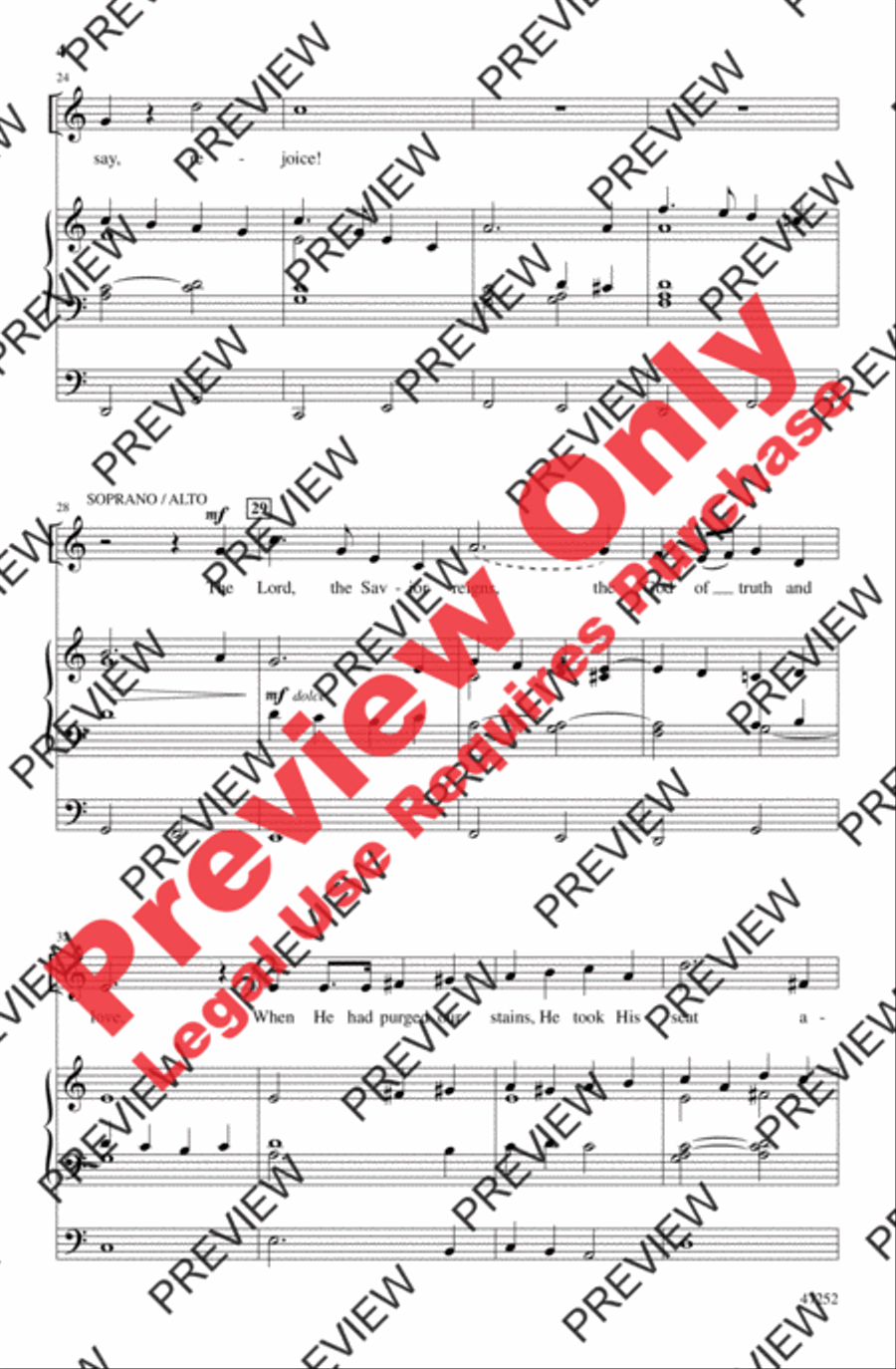 Rejoice, the Lord Is King! 4-Part scores gallery preview page 4