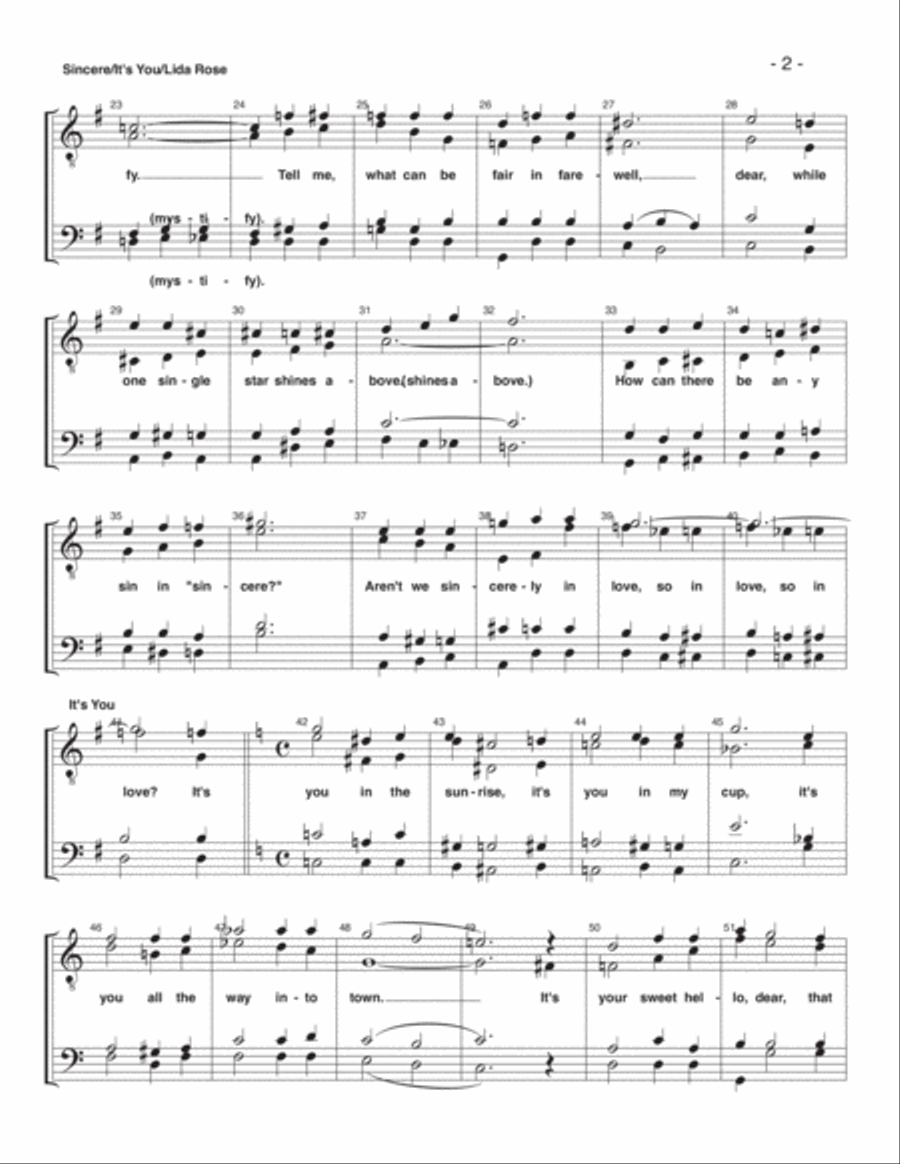 Sincere Sincere TTBB scores gallery preview page 2