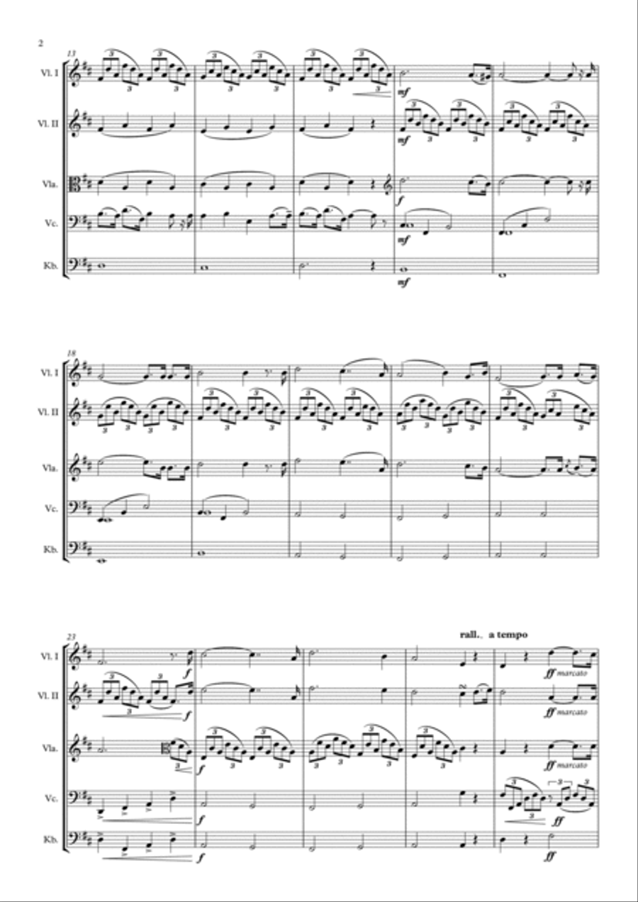 Cantique de Noel Cantique de Noel String Quintet scores gallery preview page 2