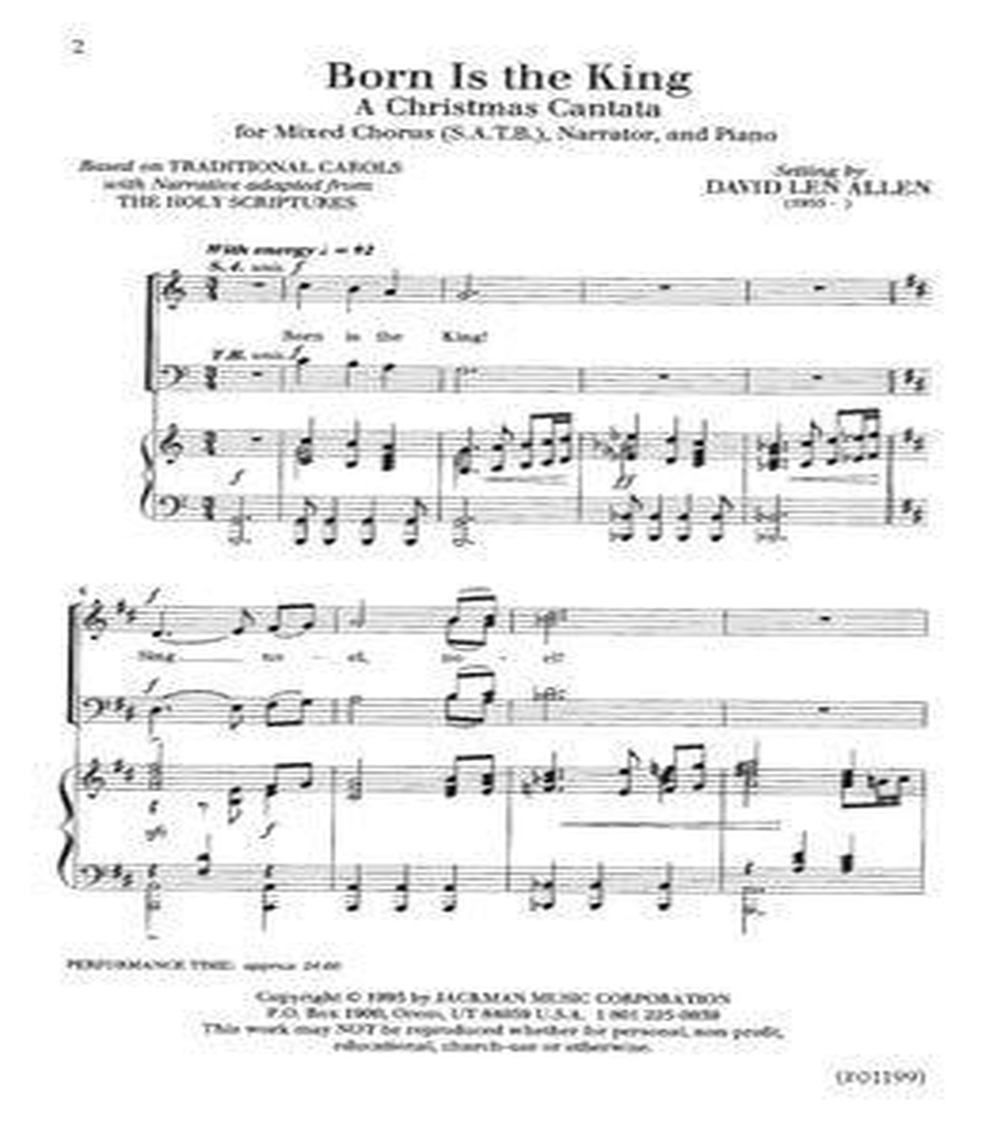 Born Is the King - Cantata 4-Part scores gallery preview page 2