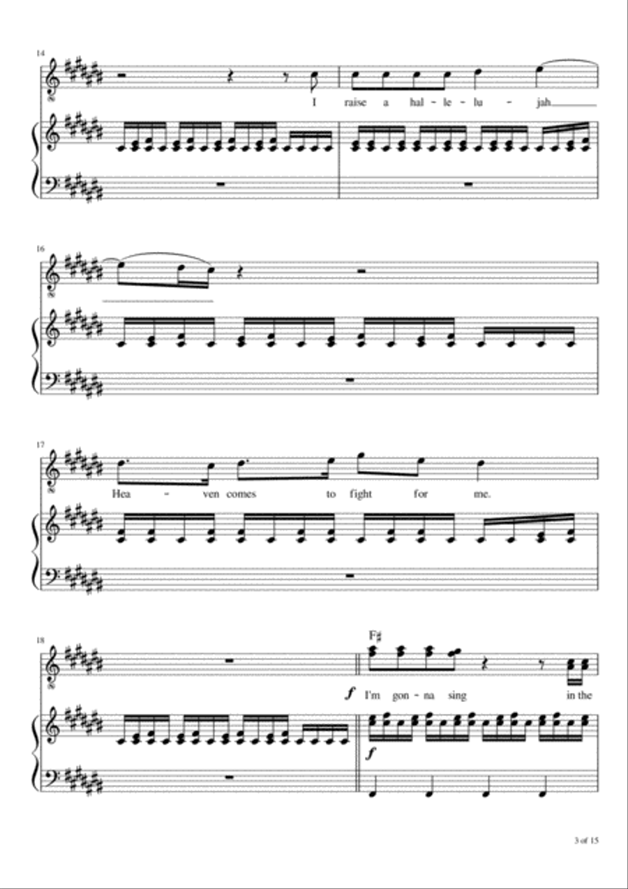 Raise A Hallelujah Voice scores gallery preview page 4