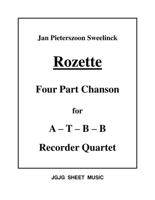 Four-Part Sweelinck Chanson for ATBB Recorder Quartet