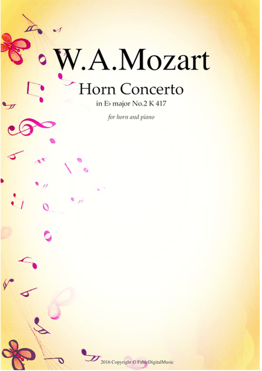 Mozart - Horn Concerto No.2 K417 in Eb major for horn and piano