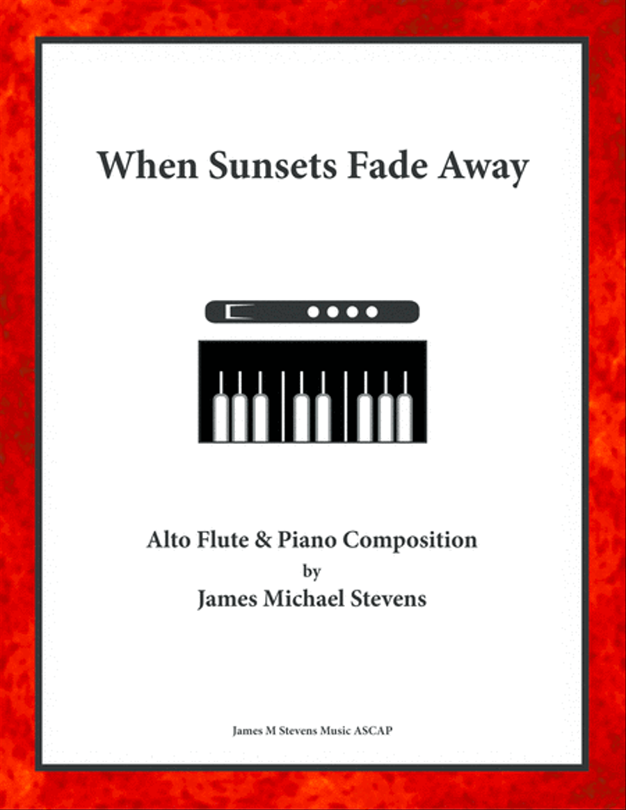 When Sunsets Fade Away - Alto Flute & Piano Flute Solo scores gallery preview page 1
