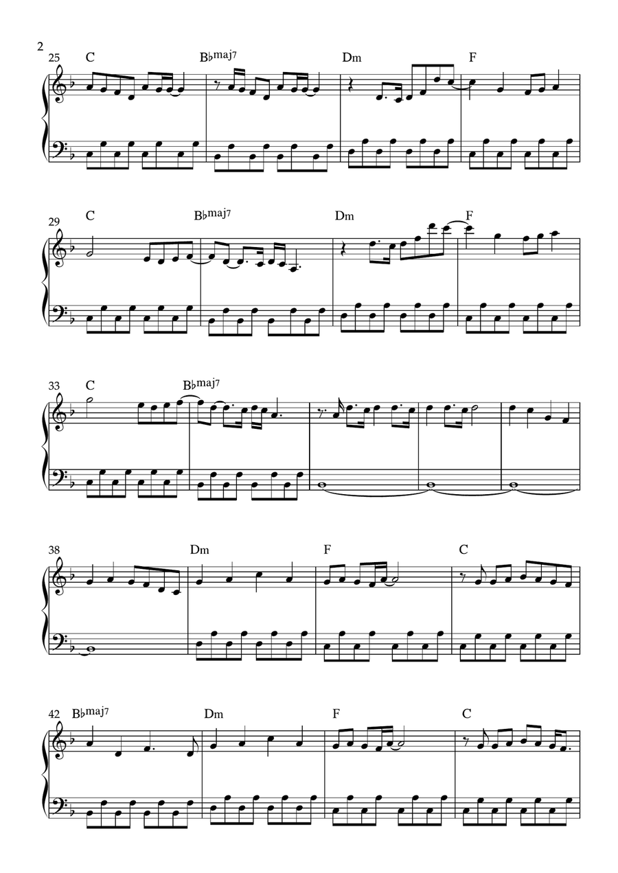 Counting Stars Easy Piano scores gallery preview page 2
