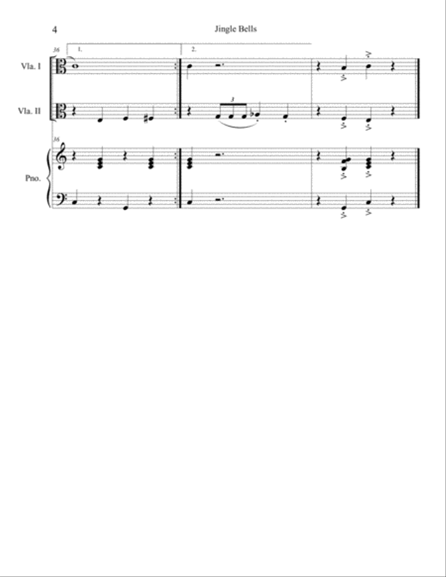 10 Christmas Duets for Viola with piano accompaniment vol. 1 String Duet scores gallery preview page 6