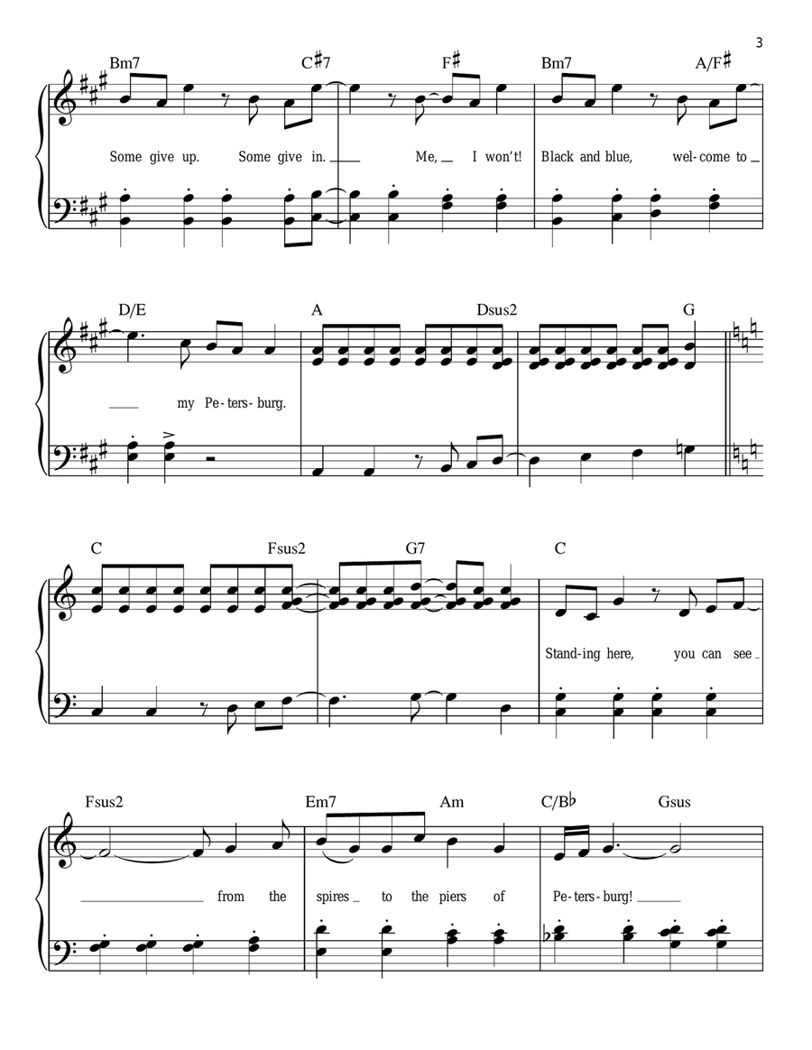 My Petersburg My Petersburg Easy Piano scores gallery preview page 3