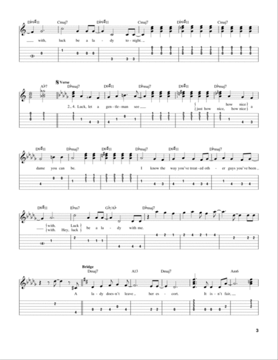 Luck Be A Lady Electric Guitar scores gallery preview page 3