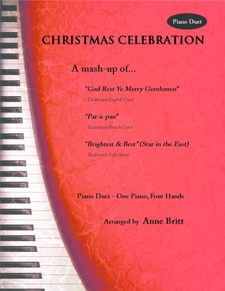 Book cover for Christmas Celebration (piano duet mash-up)