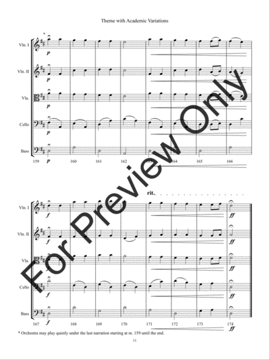 Theme With Academic Variations (Score) String Orchestra scores gallery preview page 14