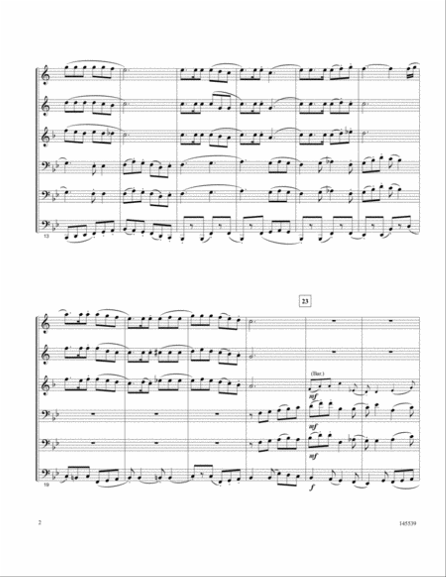 Heaven Came Down And Glory Filled My Soul Brass Quintet scores gallery preview page 2