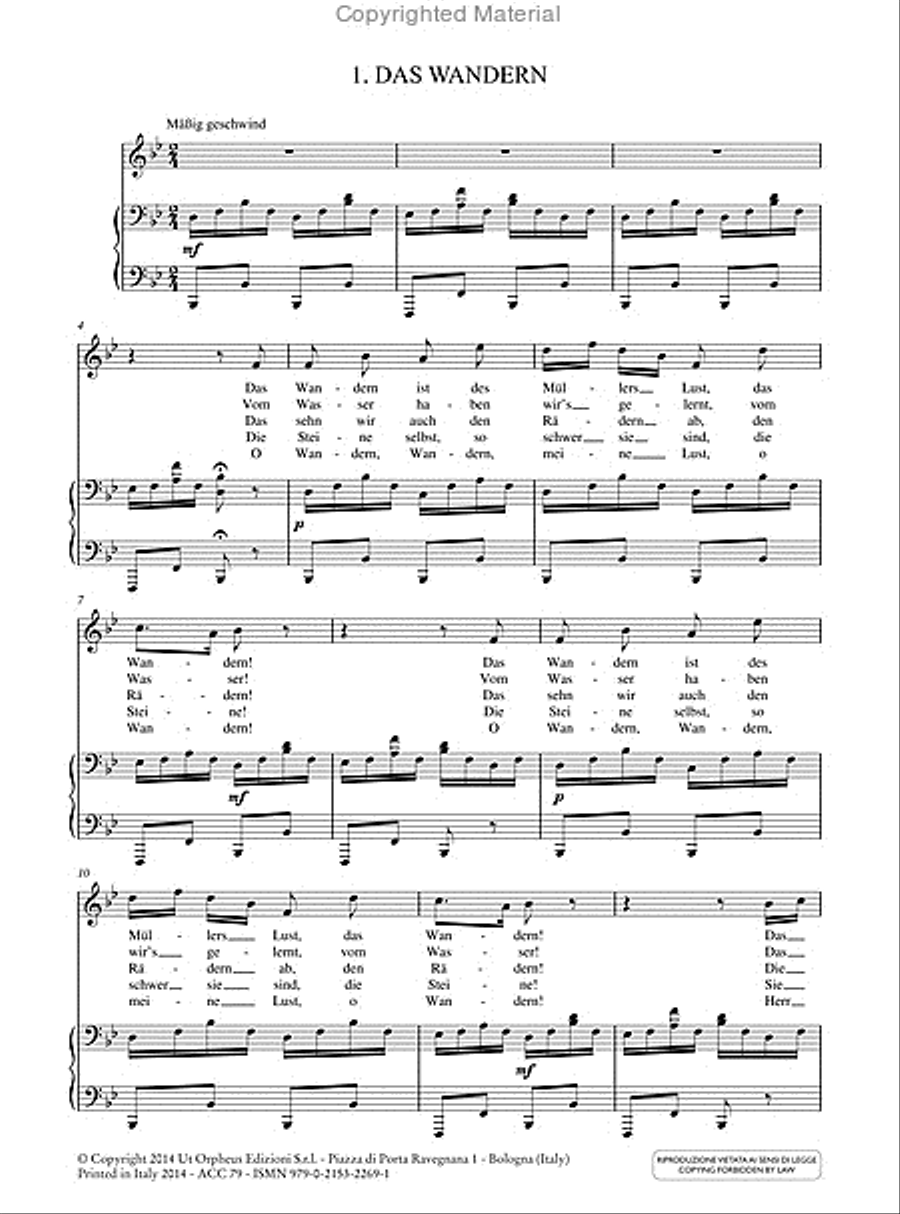 Die schöne Müllerin Op. 25 D 795 for High Voice and Piano High Voice scores gallery preview page 2