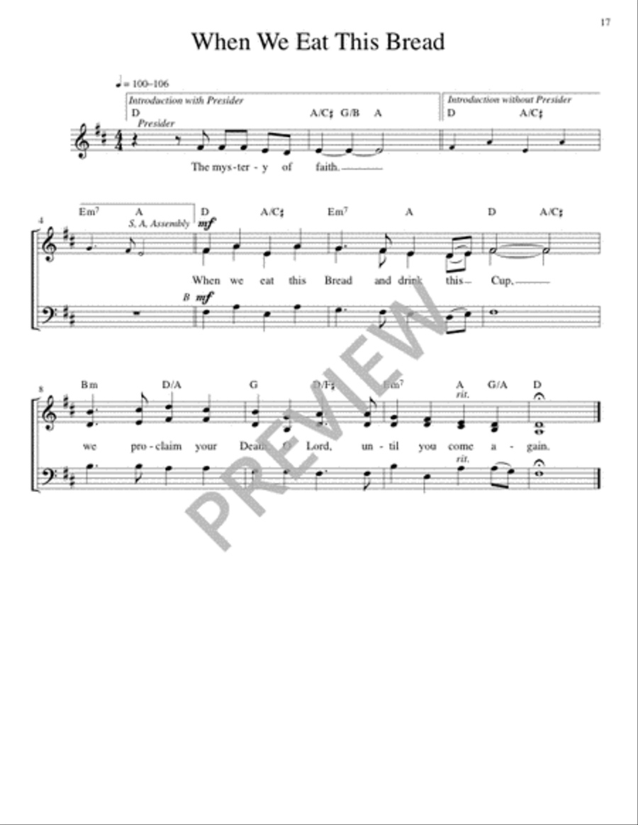 Mass of Joy and Peace - Guitar edition Guitar scores gallery preview page 17