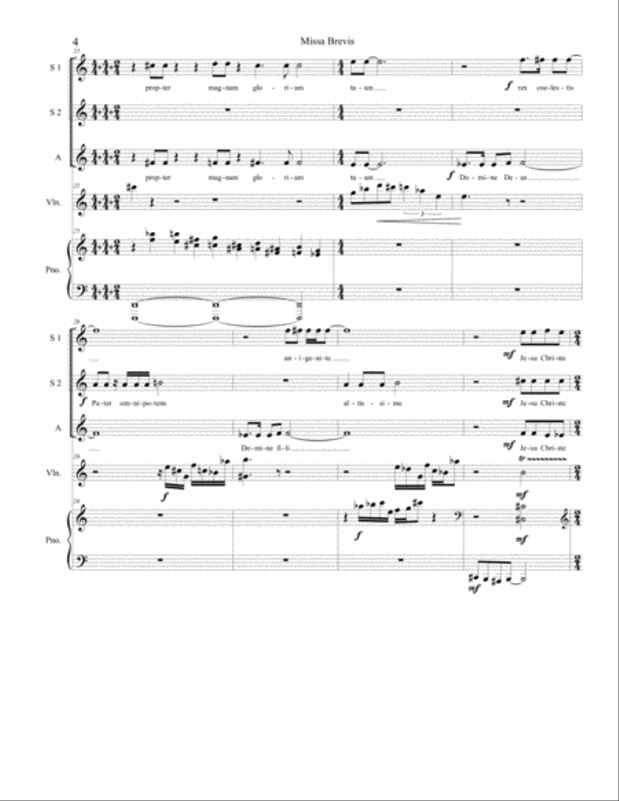 Missa Brevis SSA scores gallery preview page 6