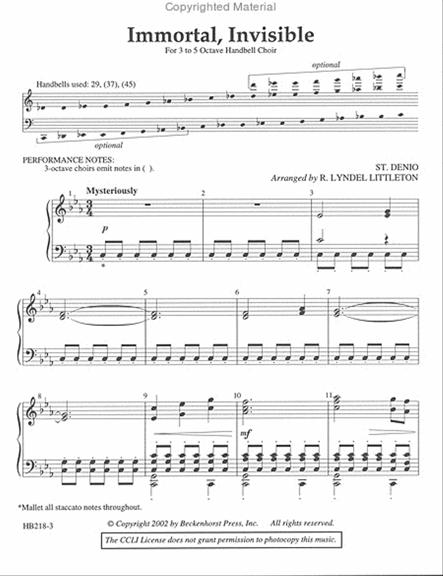 Immortal, Invisible - Littleton 5-Octaves scores gallery preview page 2
