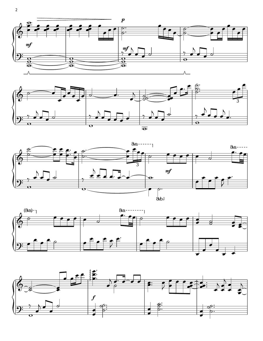 Glory In The Highest Piano Solo scores gallery preview page 2