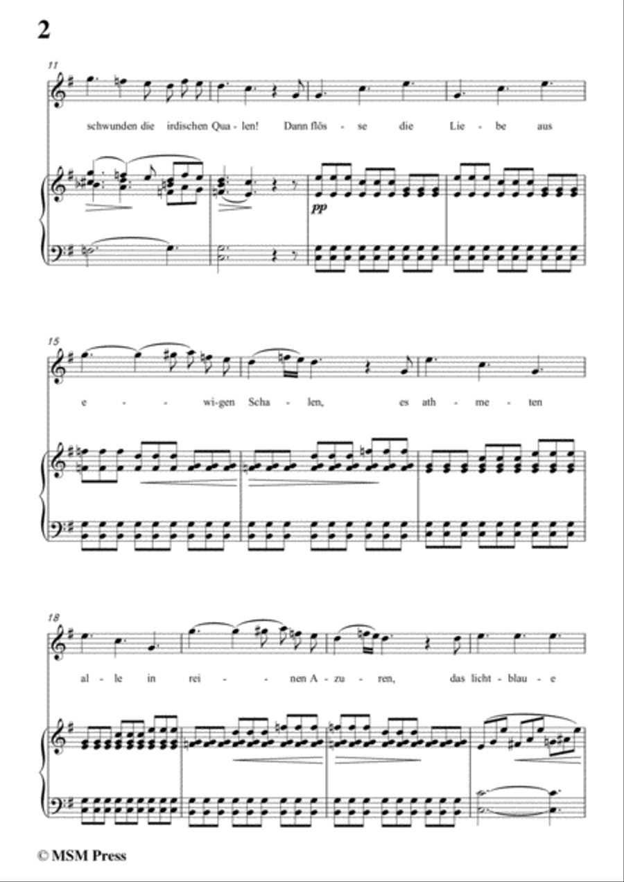 Schubert-Die Sterne,in G Major,D.684,for Voice and Piano Voice Solo scores gallery preview page 4