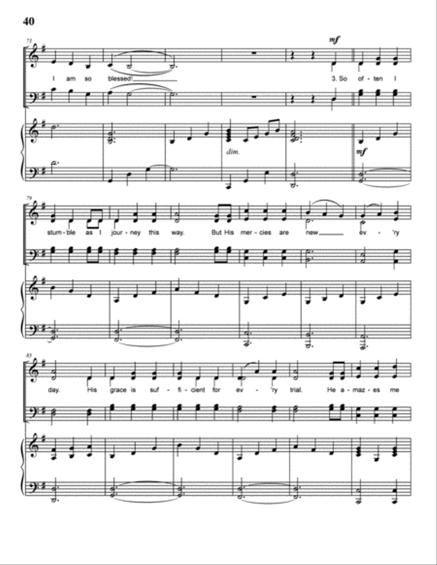 I Am So Blessed I Am So Blessed 4-Part scores gallery preview page 5