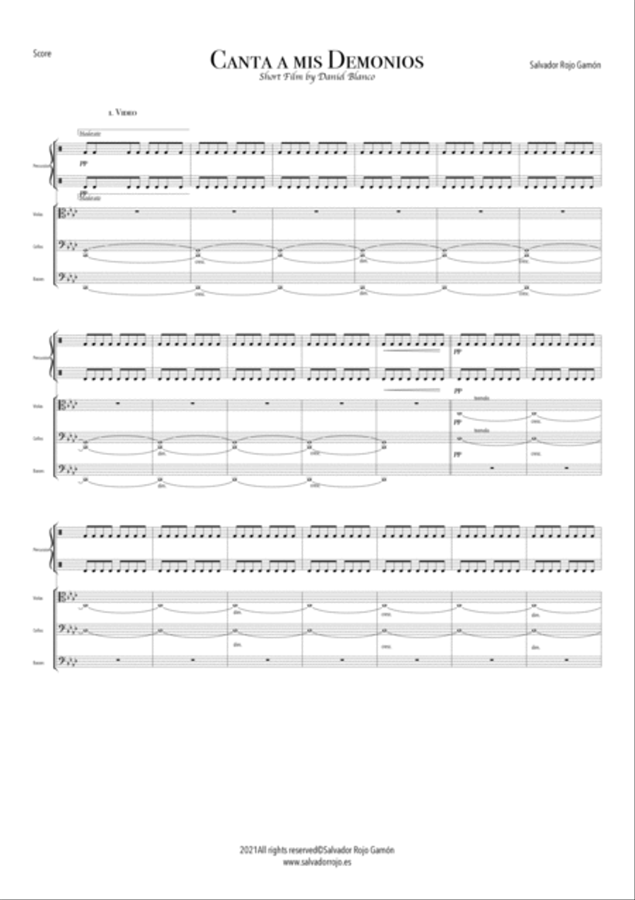 Canta a mis Demonios Full Orchestra scores gallery preview page 2