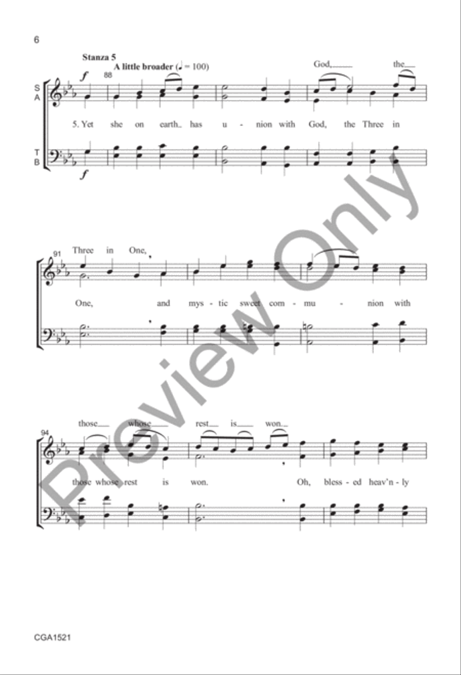 The Church's One Foundation (Choral Score) 4-Part scores gallery preview page 7