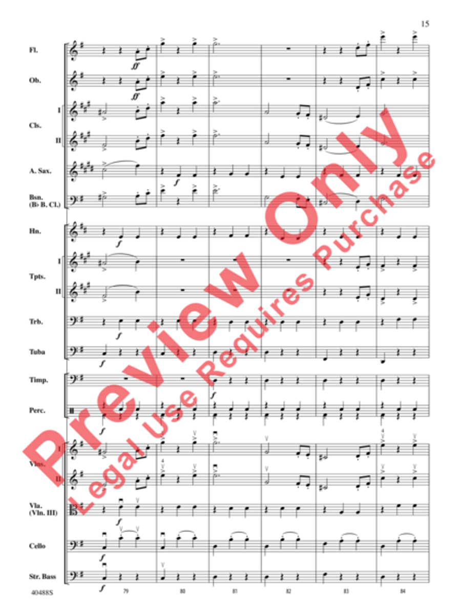 Overture to Die Fledermaus Full Orchestra scores gallery preview page 16
