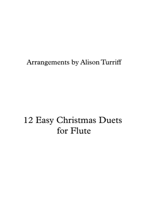 Book cover for 12 Easy Christmas Duets for Flute