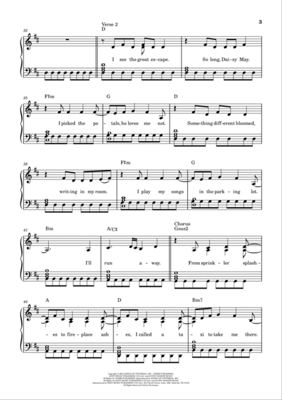 You're On Your Own, Kid Piano Solo scores gallery preview page 3