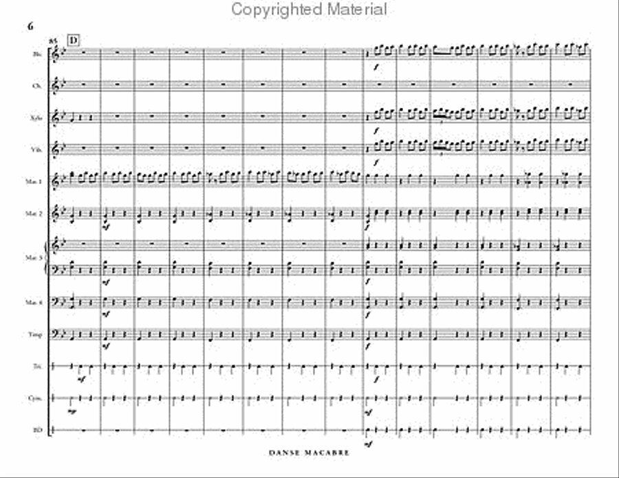 Danse Macabre Percussion Ensemble scores gallery preview page 7