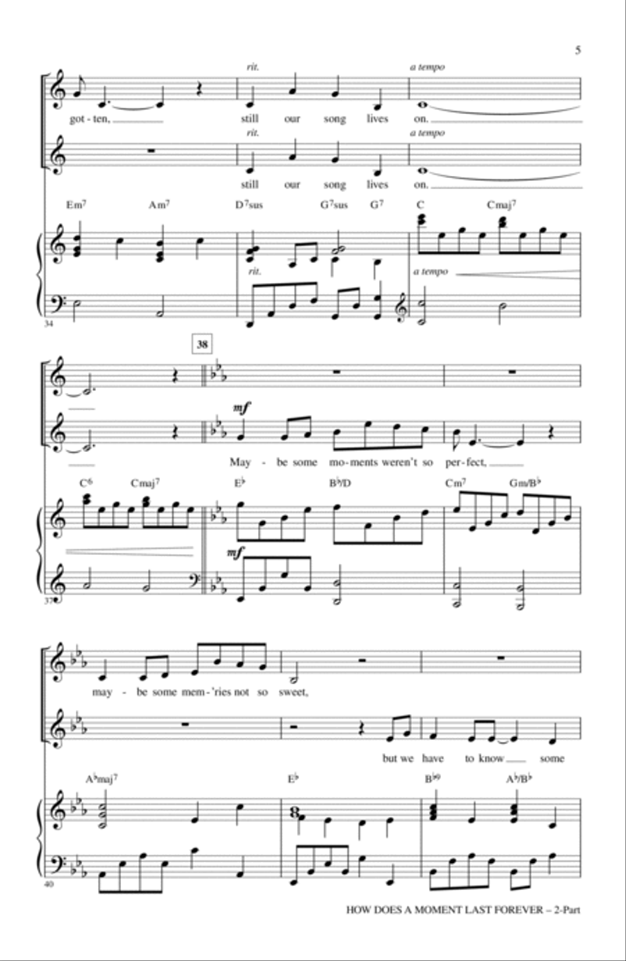 How Does A Moment Last Forever (from Beauty And The Beast) (arr. Mac Huff) 2-Part scores gallery preview page 4