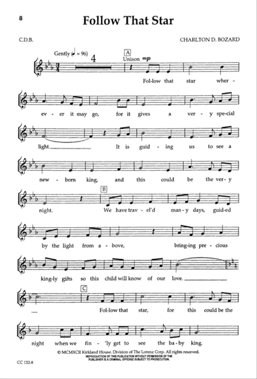 If I'd Been Around When Jesus Was Born - Singer's Ed Unison Choir scores gallery preview page 10