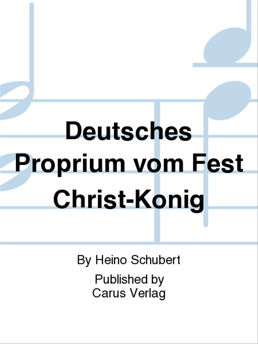 Deutsches Proprium vom Fest Christ-Konig 4-Part scores gallery preview page 1