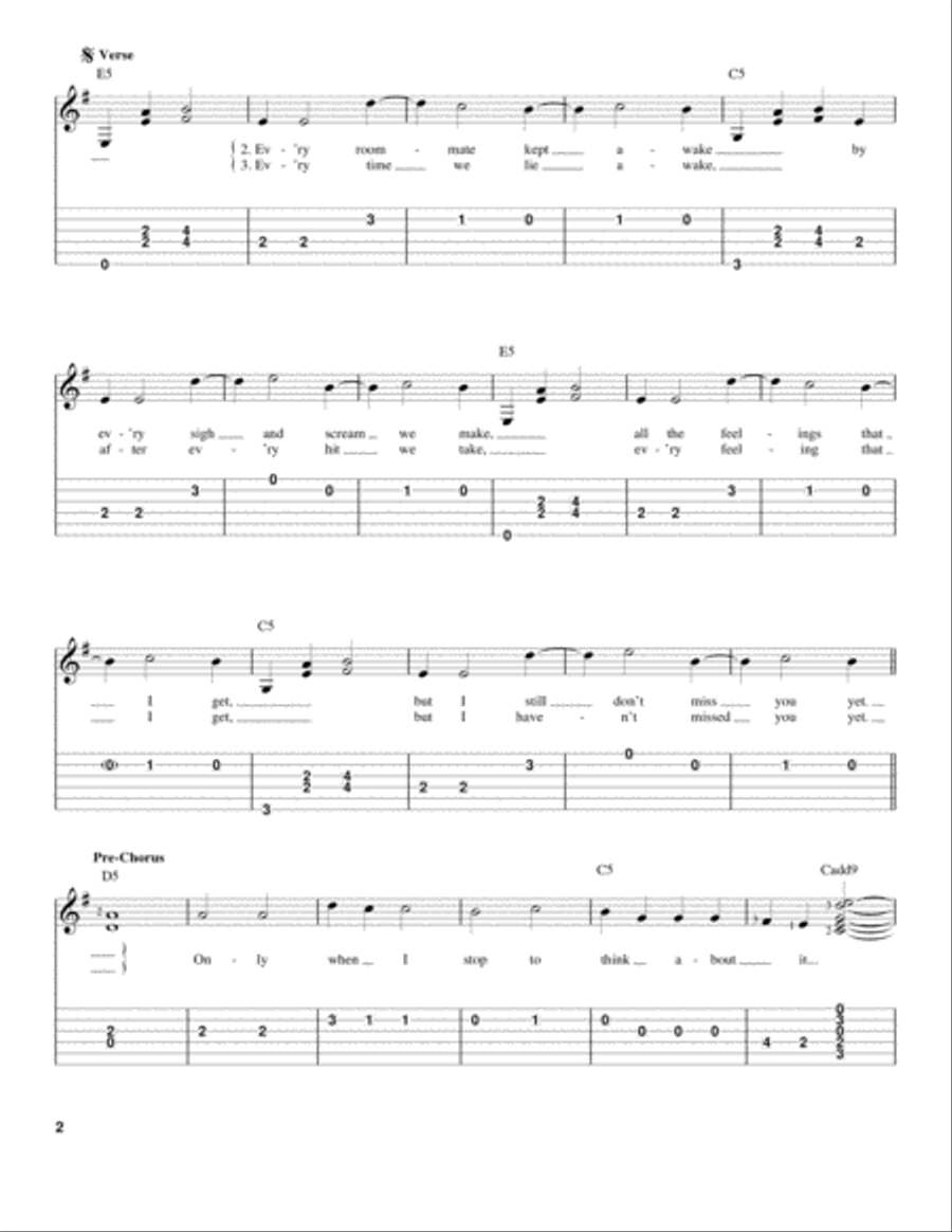 I Hate Everything About You Acoustic Guitar scores gallery preview page 2