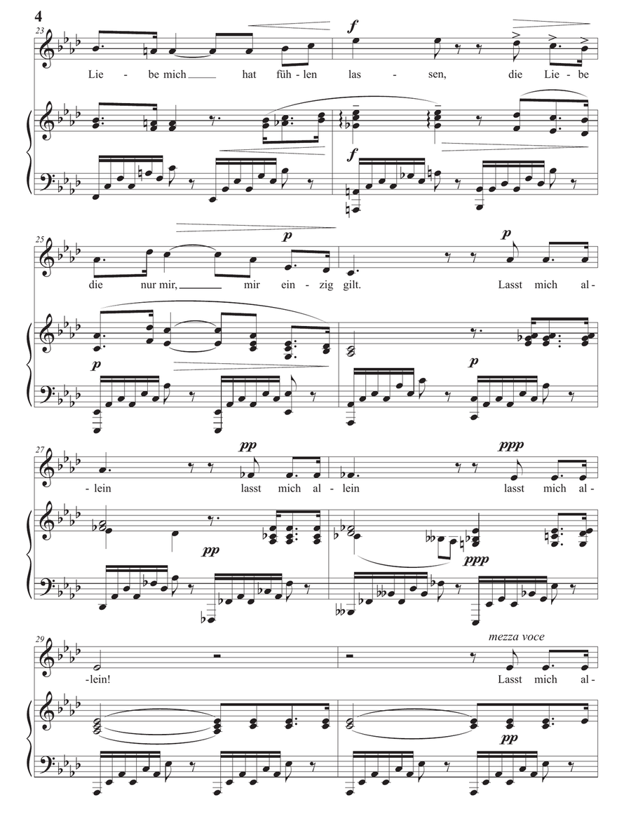 DVORÁK: Lasst mich allein! Op. 82 no. 1 (transposed to A-flat major) Voice scores gallery preview page 5