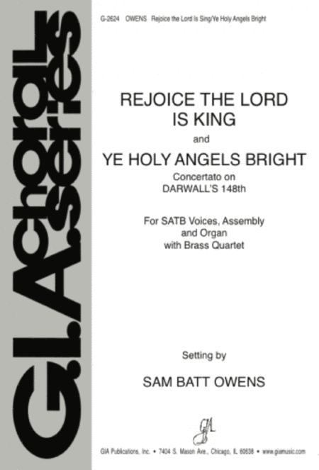 Rejoice, the Lord Is King and Ye Holy Angels Bright - Instrument edition