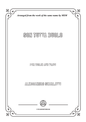 Book cover for Scarlatti-Son Tutta Duolo,for Violin and Piano