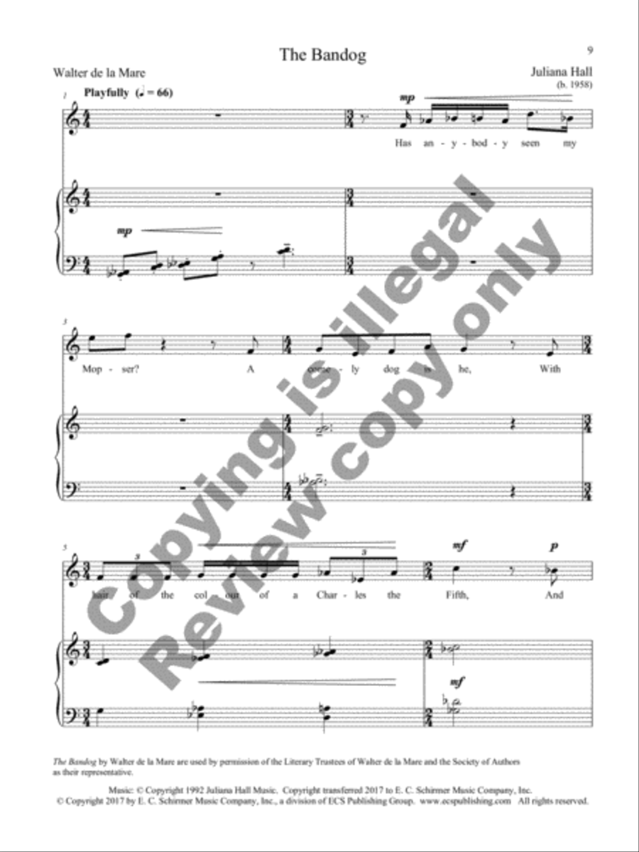 Peacock Pie Tenor Voice scores gallery preview page 4