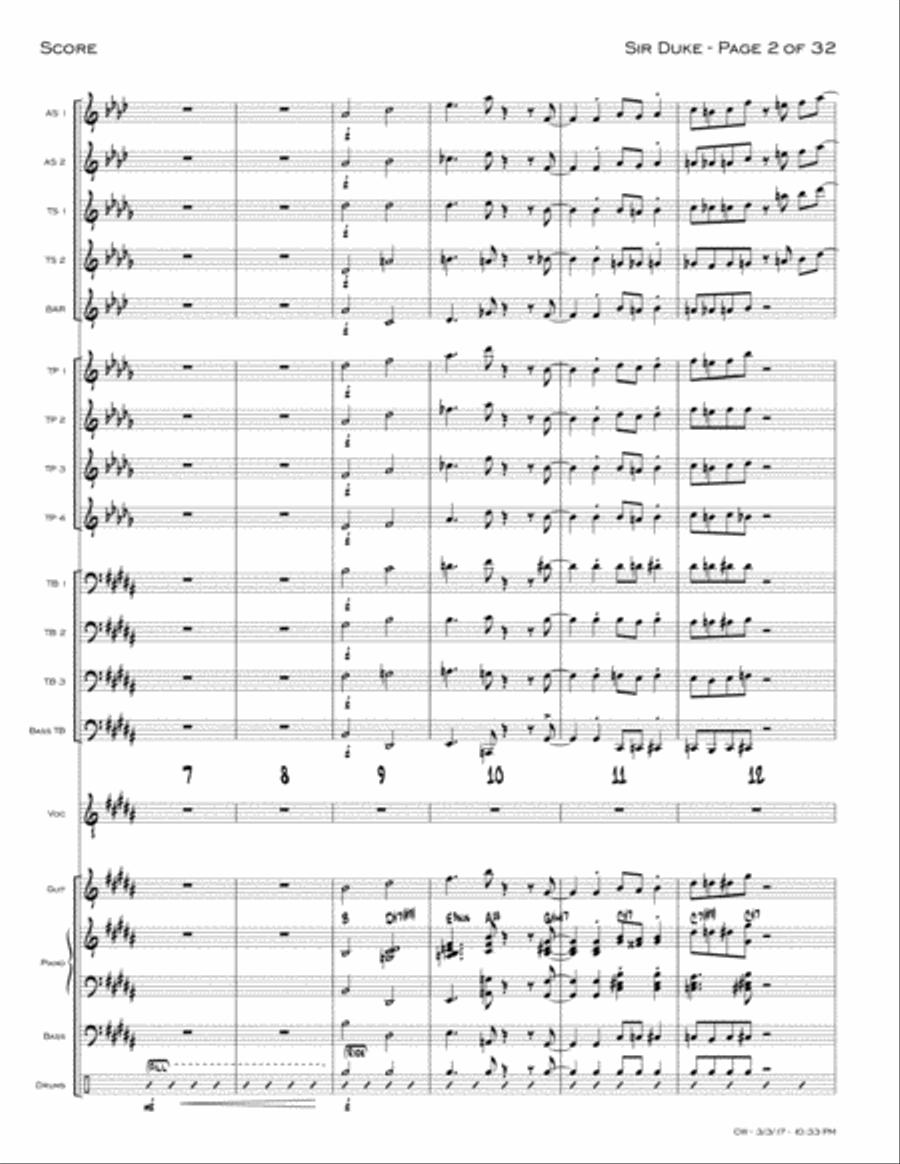 Sir Duke Jazz Ensemble scores gallery preview page 2