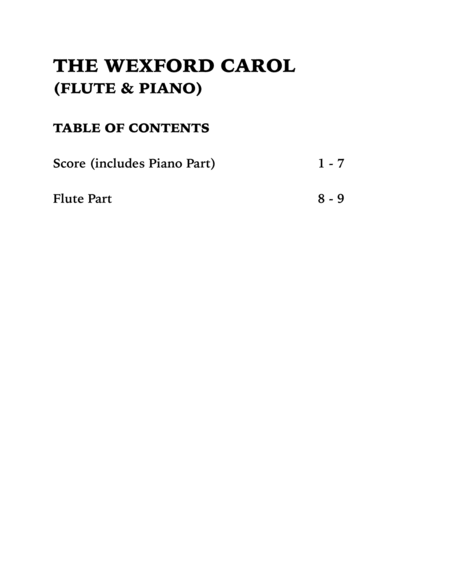 The Wexford Carol (Flute and Piano) image number null