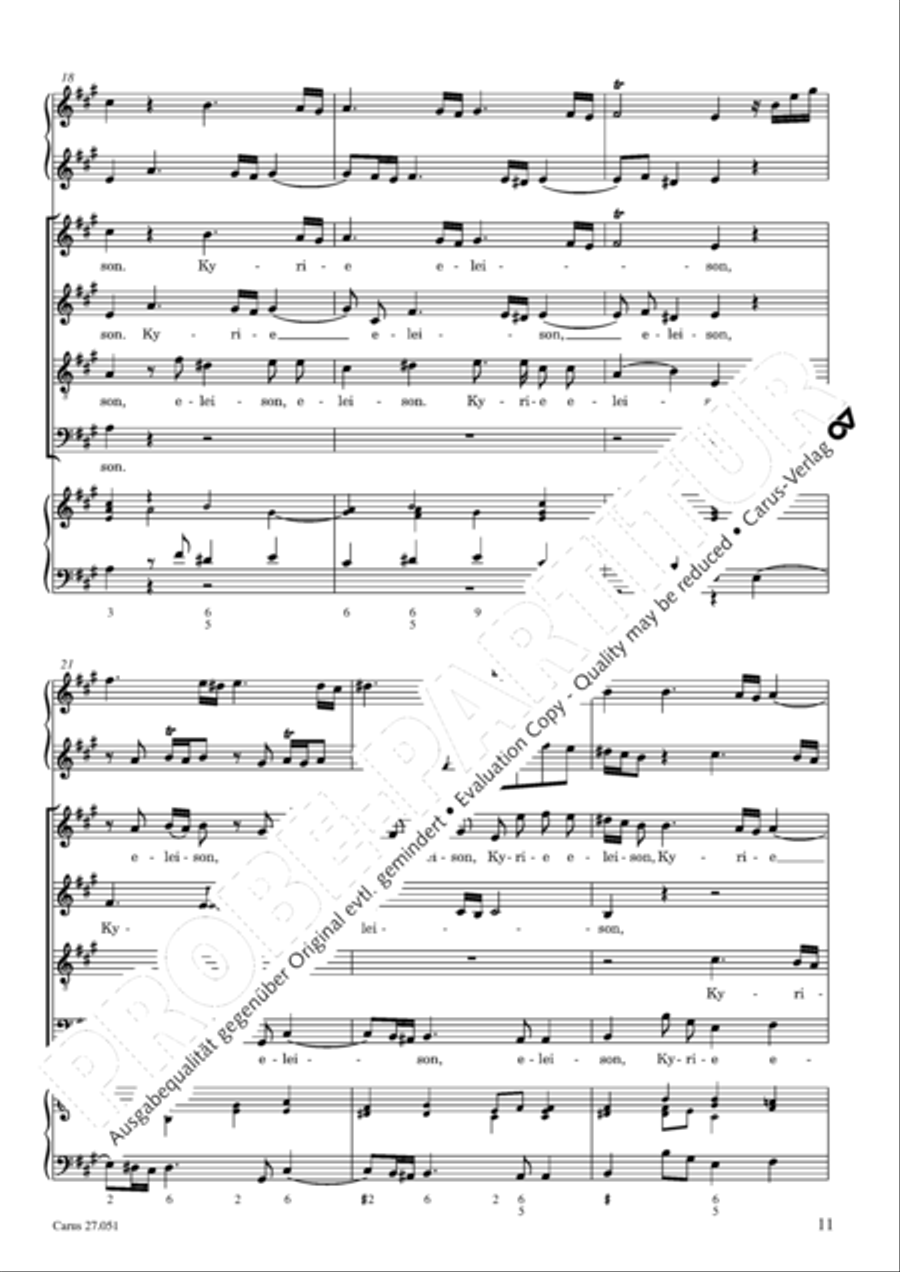 Missa in A Major 4-Part scores gallery preview page 12