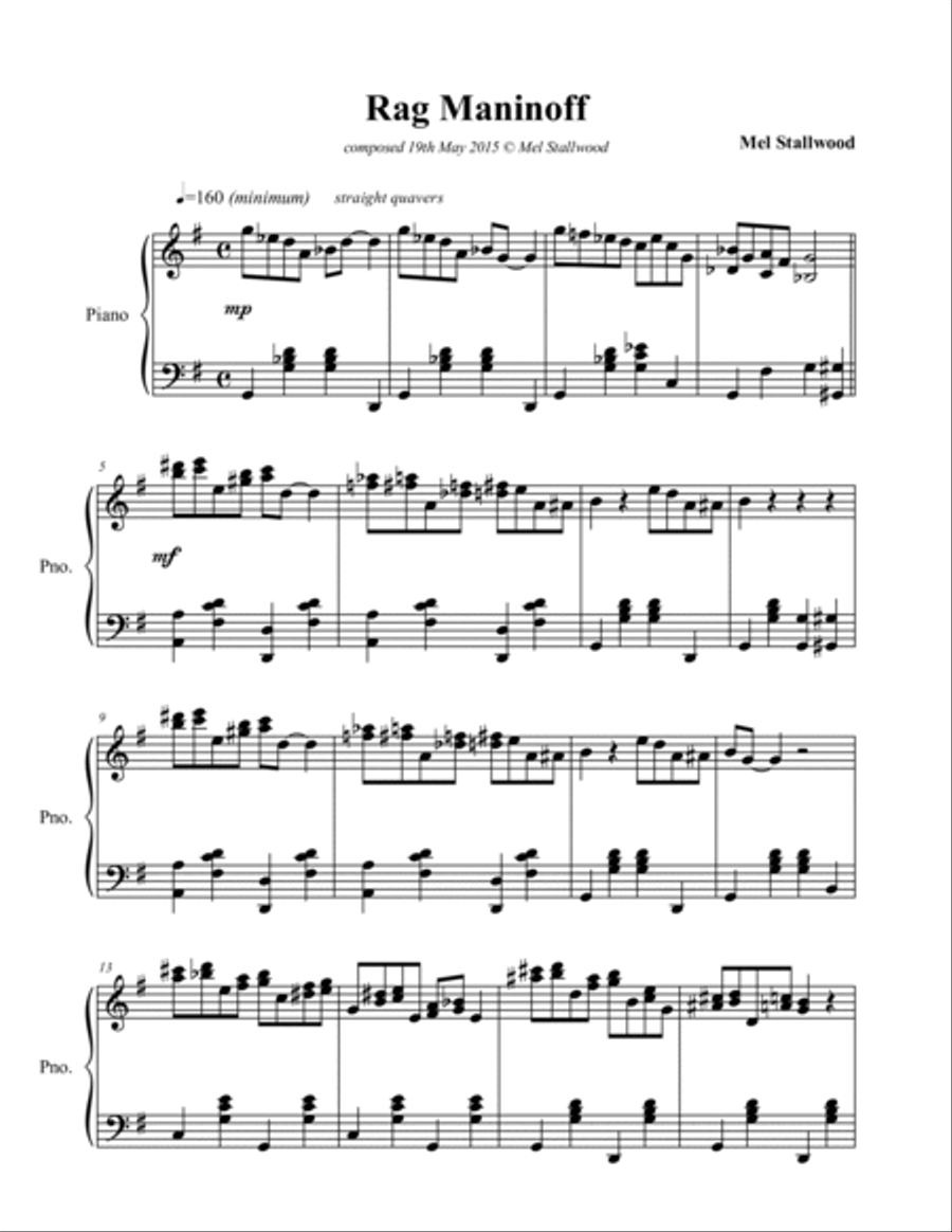 Rag-Maninoff Piano Solo scores gallery preview page 2