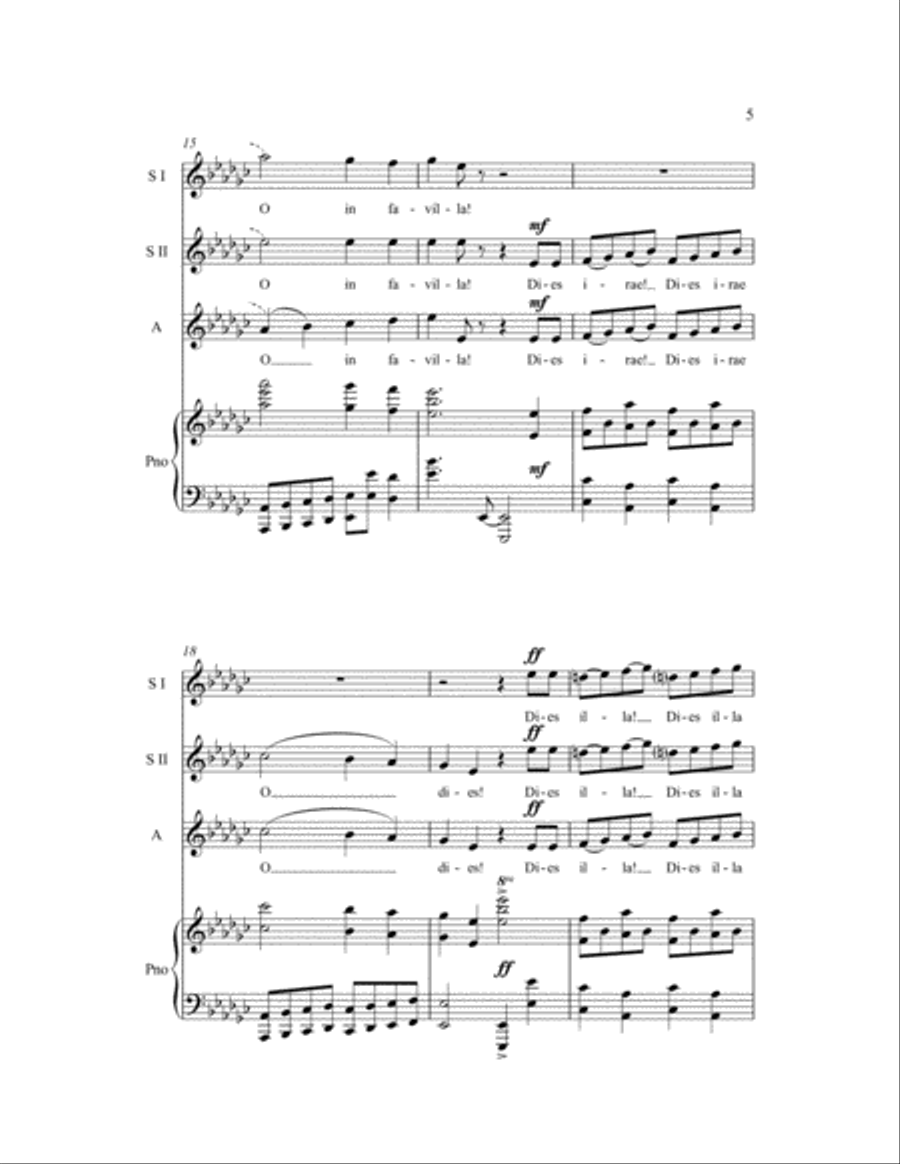Dies Irae SSA scores gallery preview page 4