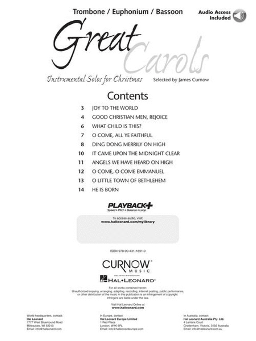 Great Carols Bassoon scores gallery preview page 3