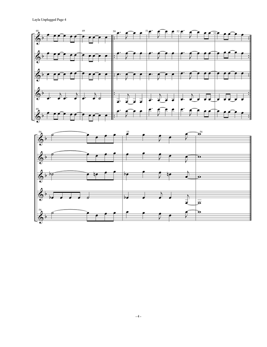 Layla Layla Guitar Ensemble scores gallery preview page 4