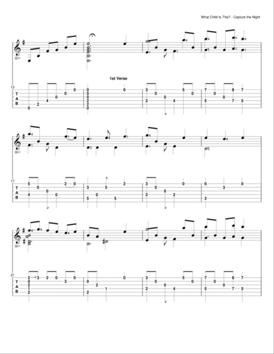 What Child is This? Guitar Solo scores gallery preview page 2