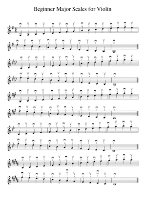 Major scales for Beginner Violin