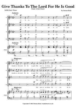 Give Thanks To The Lord - Psalm 118 (SATB)