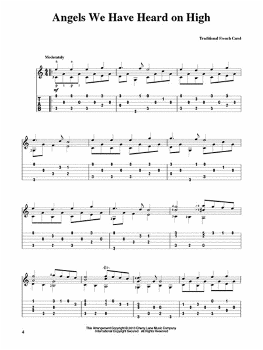 Christmas Carols for Easy Classical Guitar Acoustic Guitar scores gallery preview page 3